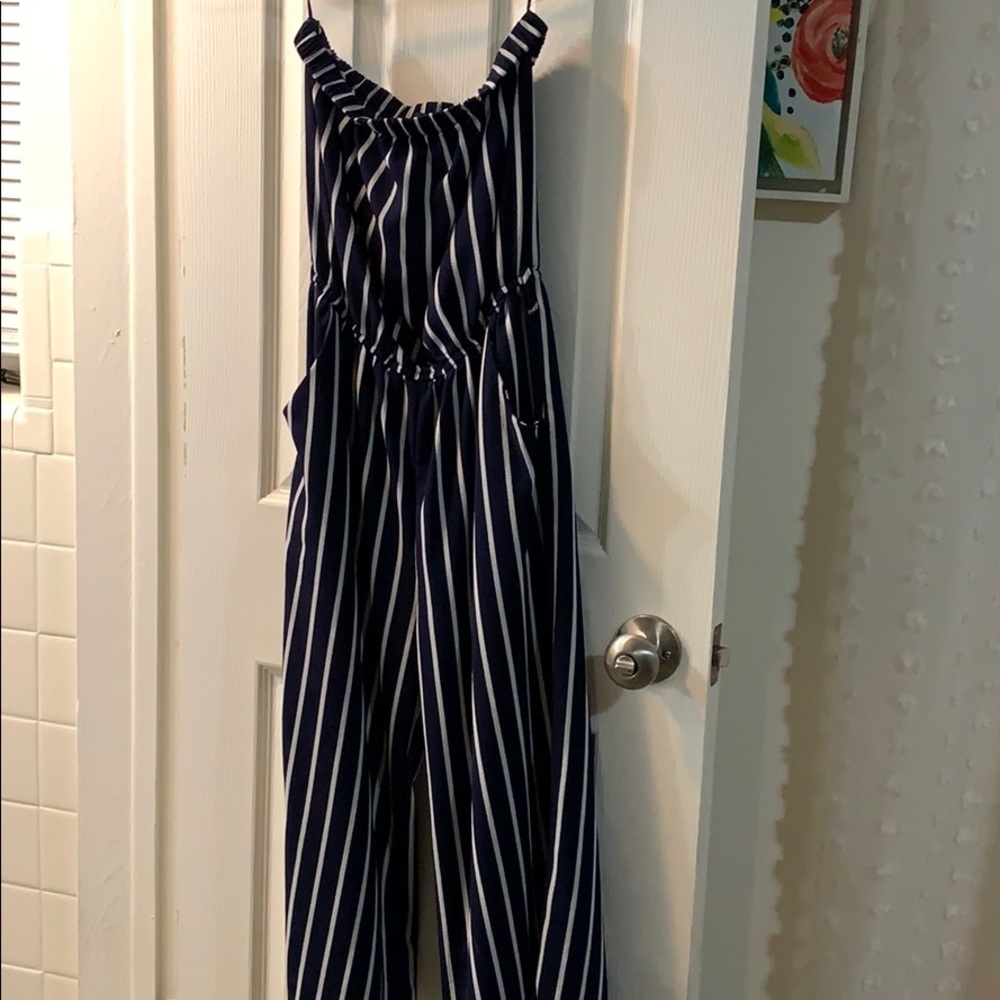 Off the shoulder jump suit